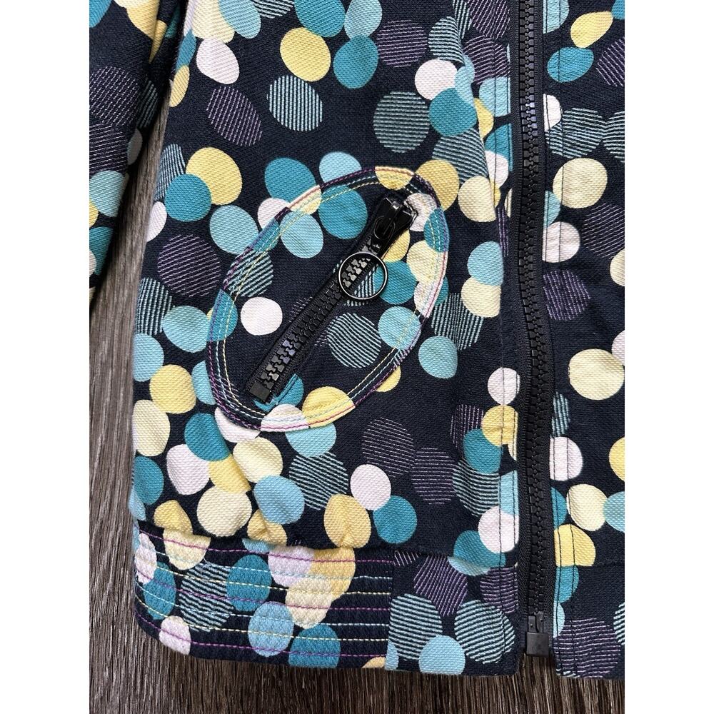 Marc Jacobs preppy polka dot spring faux denim y2k designer zip up jacket small - Picture 3 of 5